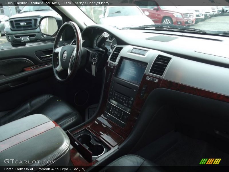 Black Cherry / Ebony/Ebony 2009 Cadillac Escalade ESV AWD