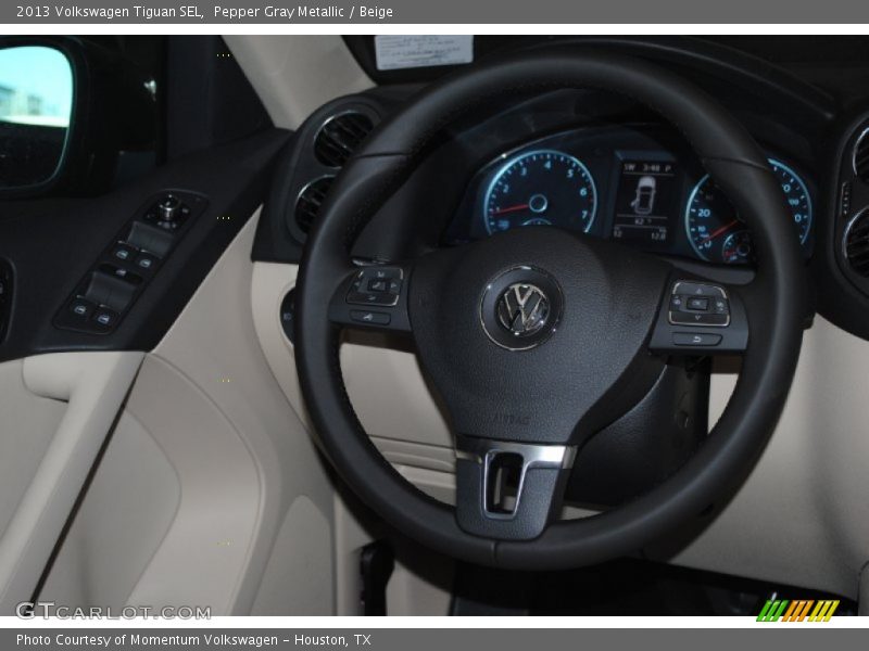 Pepper Gray Metallic / Beige 2013 Volkswagen Tiguan SEL