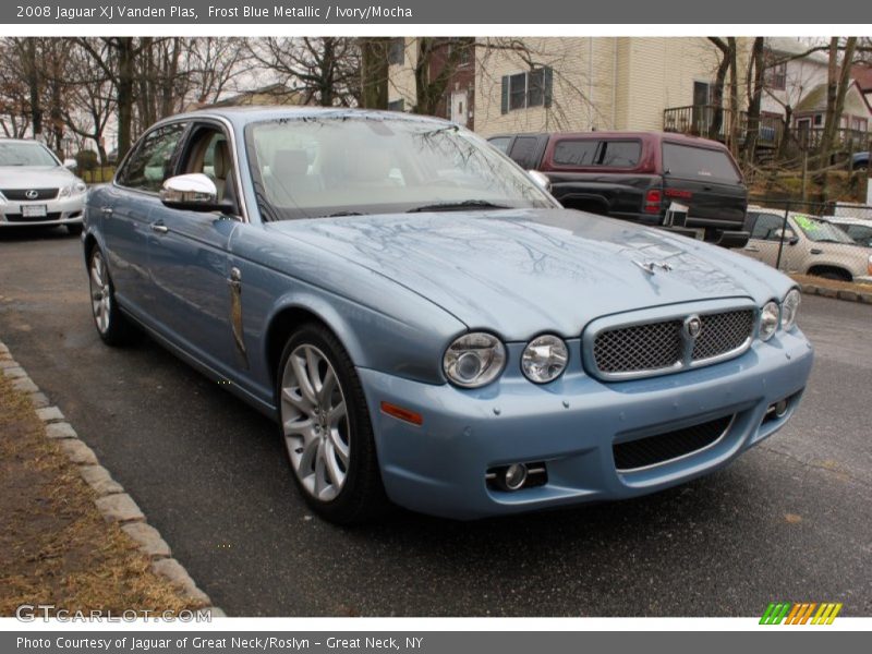 Frost Blue Metallic / Ivory/Mocha 2008 Jaguar XJ Vanden Plas