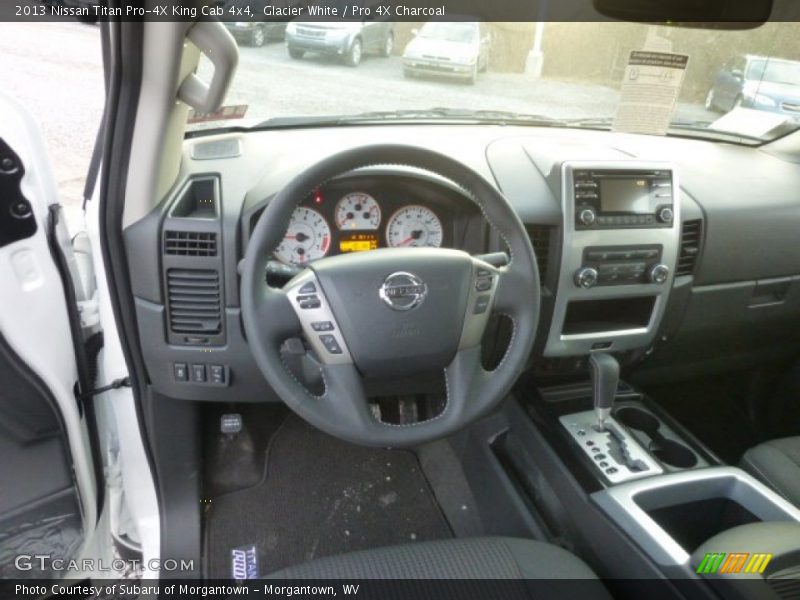 Glacier White / Pro 4X Charcoal 2013 Nissan Titan Pro-4X King Cab 4x4