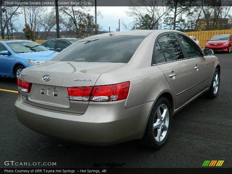 Golden Beige / Gray 2008 Hyundai Sonata Limited