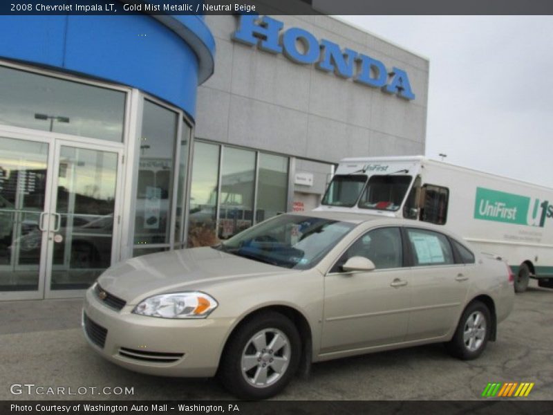 Gold Mist Metallic / Neutral Beige 2008 Chevrolet Impala LT