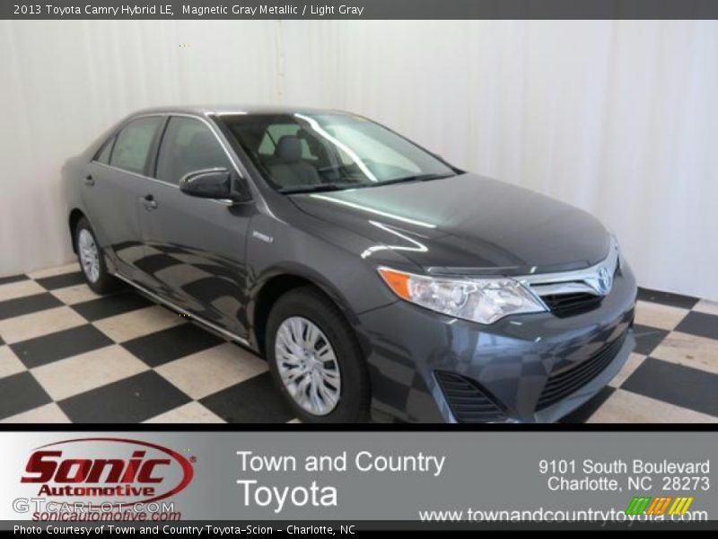 Magnetic Gray Metallic / Light Gray 2013 Toyota Camry Hybrid LE