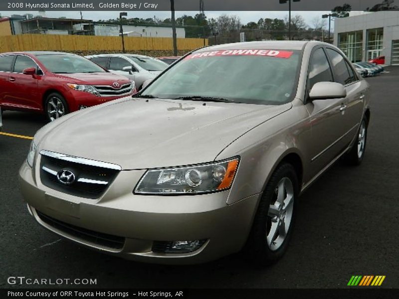 Golden Beige / Gray 2008 Hyundai Sonata Limited