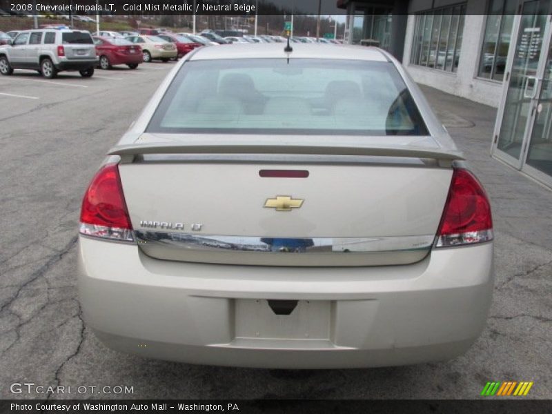 Gold Mist Metallic / Neutral Beige 2008 Chevrolet Impala LT