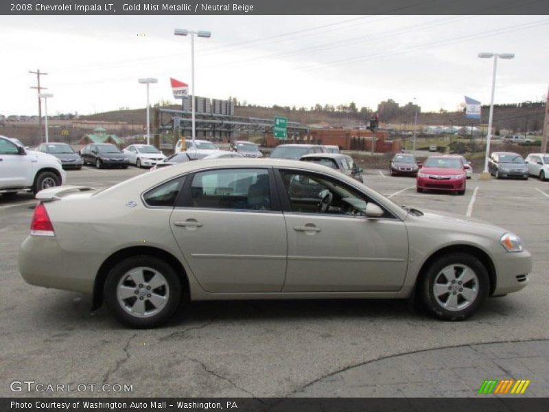 Gold Mist Metallic / Neutral Beige 2008 Chevrolet Impala LT