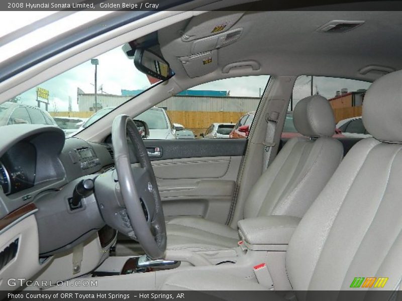 Golden Beige / Gray 2008 Hyundai Sonata Limited