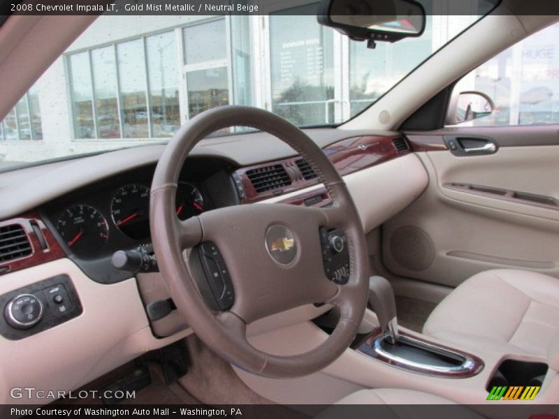 Gold Mist Metallic / Neutral Beige 2008 Chevrolet Impala LT
