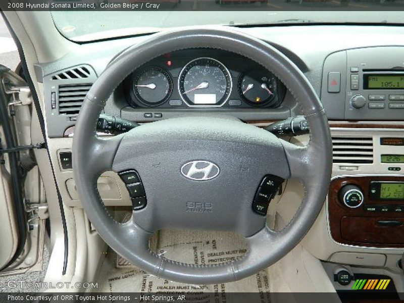 Golden Beige / Gray 2008 Hyundai Sonata Limited