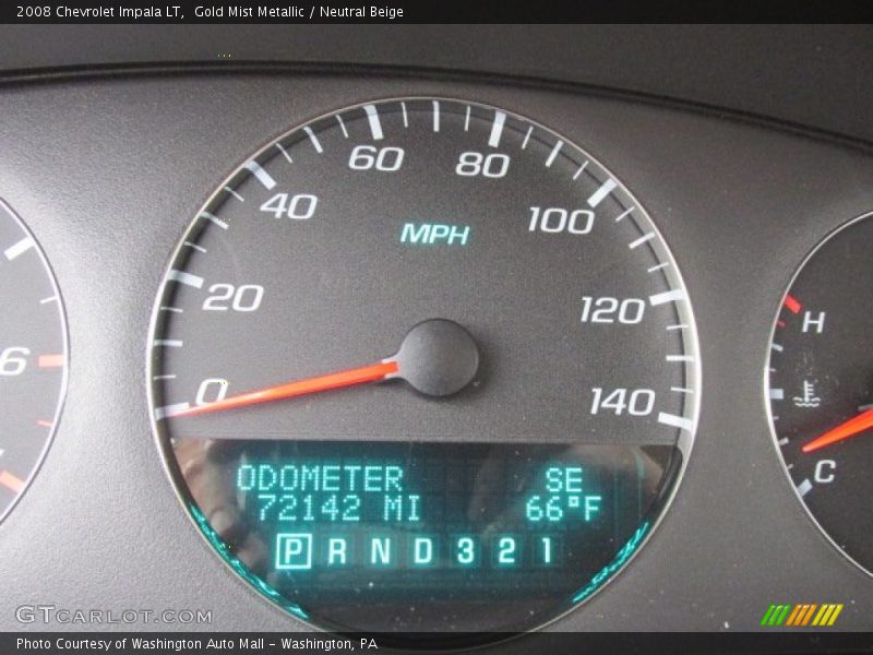 Gold Mist Metallic / Neutral Beige 2008 Chevrolet Impala LT