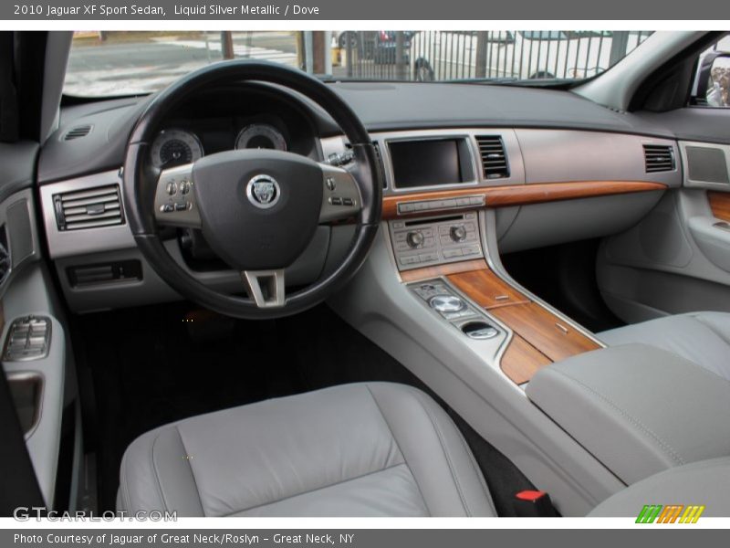 Liquid Silver Metallic / Dove 2010 Jaguar XF Sport Sedan