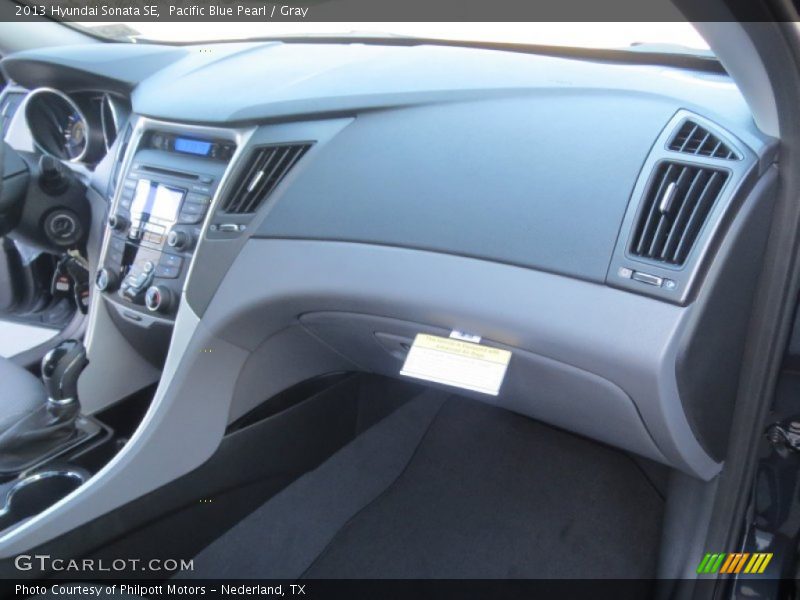 Pacific Blue Pearl / Gray 2013 Hyundai Sonata SE