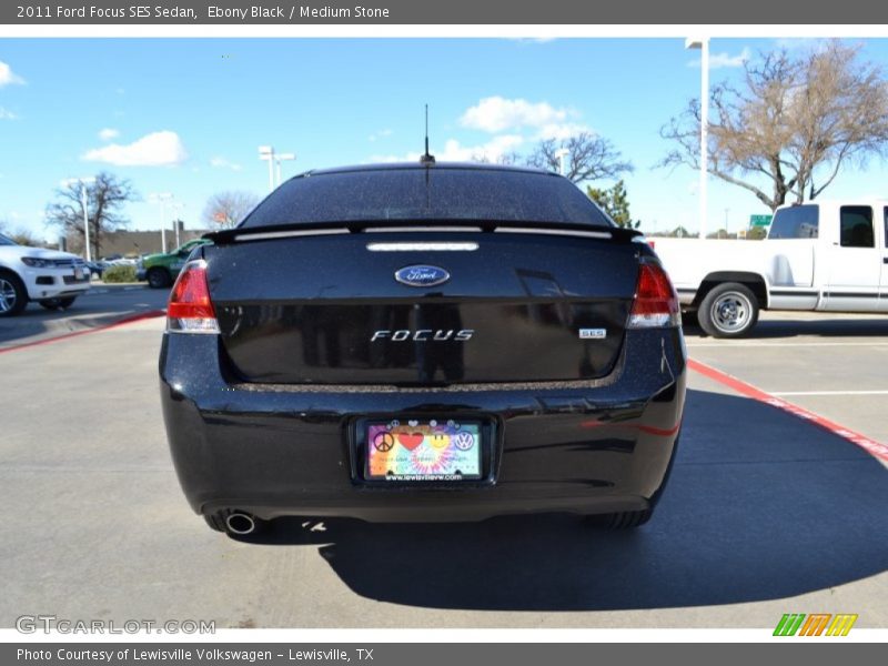 Ebony Black / Medium Stone 2011 Ford Focus SES Sedan