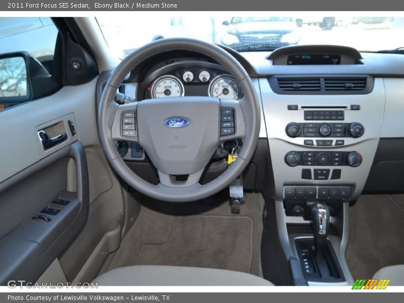 Ebony Black / Medium Stone 2011 Ford Focus SES Sedan