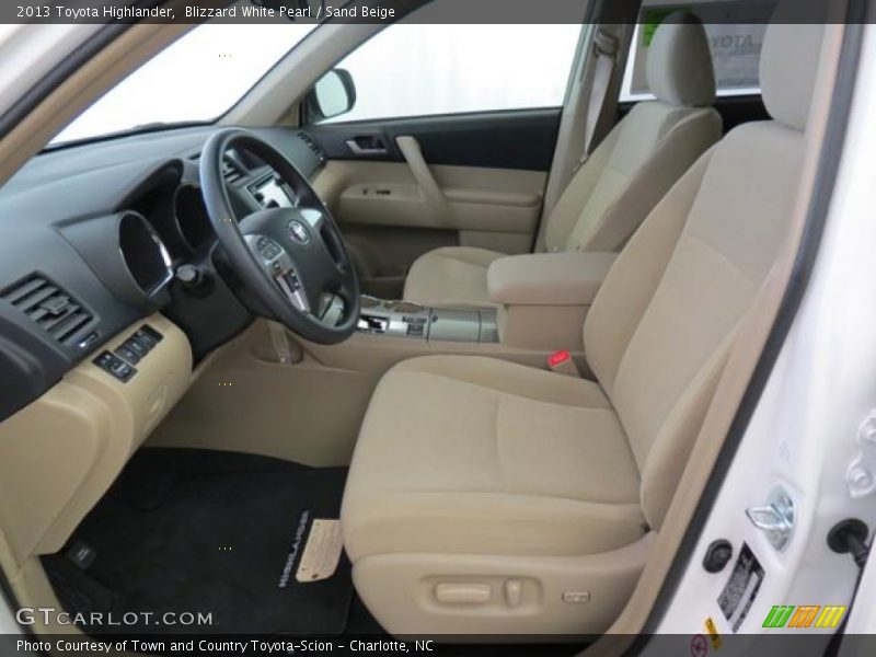 Blizzard White Pearl / Sand Beige 2013 Toyota Highlander