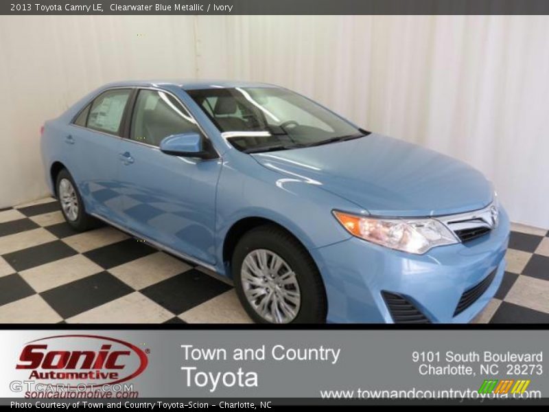 Clearwater Blue Metallic / Ivory 2013 Toyota Camry LE