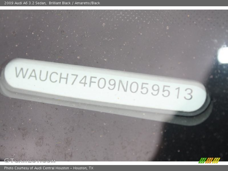 Brilliant Black / Amaretto/Black 2009 Audi A6 3.2 Sedan