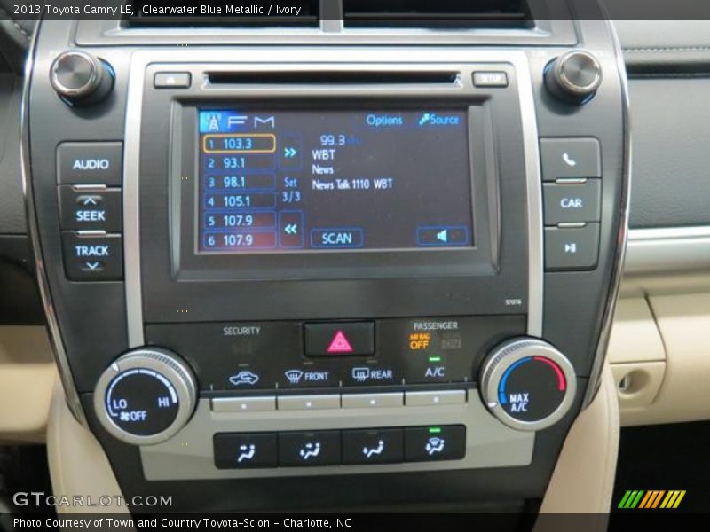 Controls of 2013 Camry LE