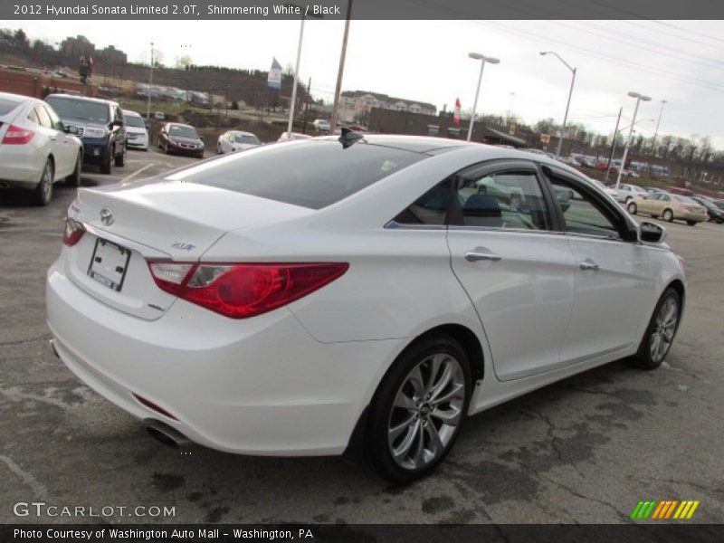 Shimmering White / Black 2012 Hyundai Sonata Limited 2.0T