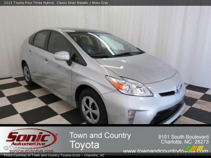 Classic Silver Metallic / Misty Gray 2013 Toyota Prius Three Hybrid