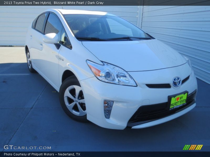 Blizzard White Pearl / Dark Gray 2013 Toyota Prius Two Hybrid