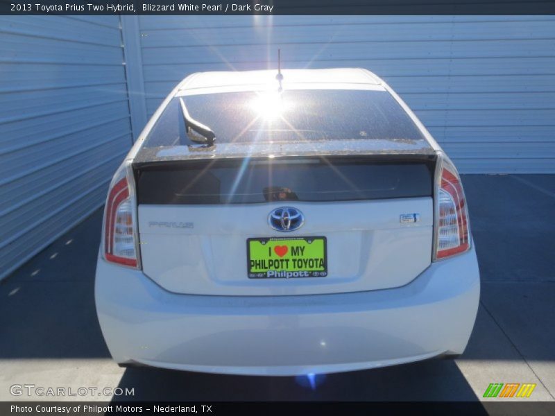 Blizzard White Pearl / Dark Gray 2013 Toyota Prius Two Hybrid