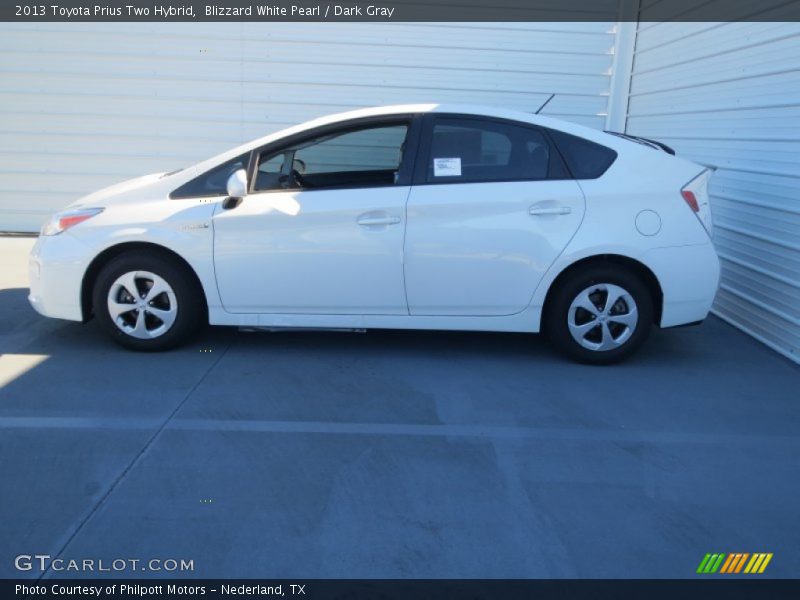 Blizzard White Pearl / Dark Gray 2013 Toyota Prius Two Hybrid