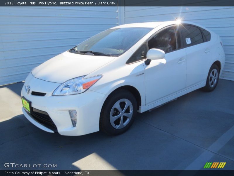 Blizzard White Pearl / Dark Gray 2013 Toyota Prius Two Hybrid