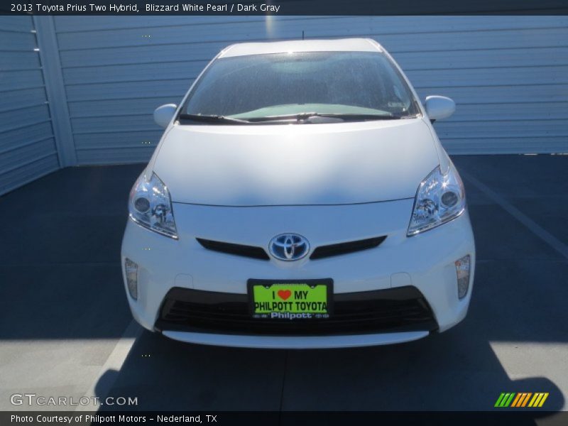 Blizzard White Pearl / Dark Gray 2013 Toyota Prius Two Hybrid