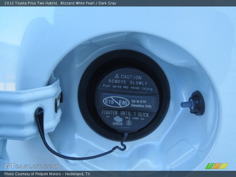 Blizzard White Pearl / Dark Gray 2013 Toyota Prius Two Hybrid