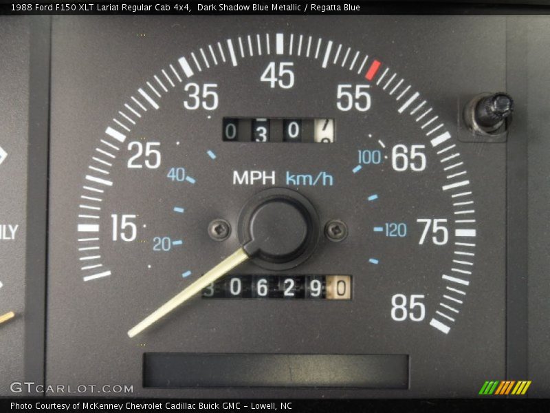 Dark Shadow Blue Metallic / Regatta Blue 1988 Ford F150 XLT Lariat Regular Cab 4x4