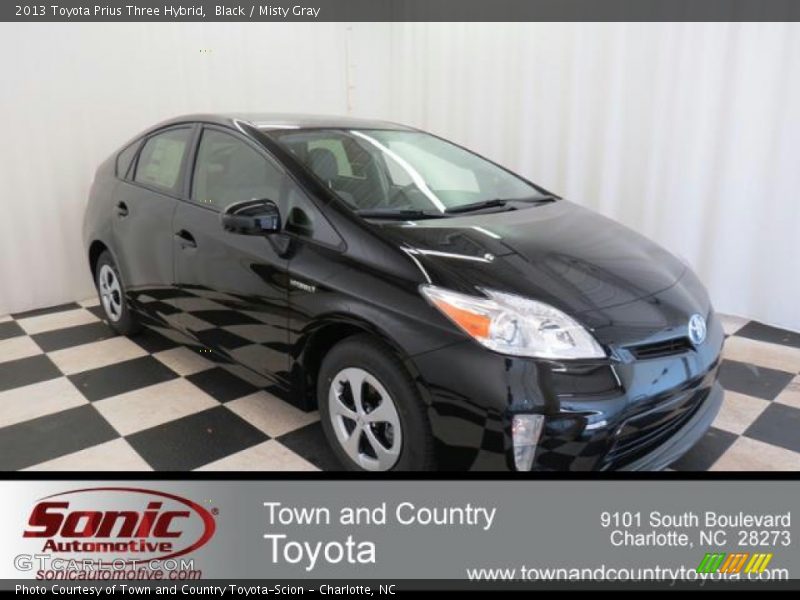 Black / Misty Gray 2013 Toyota Prius Three Hybrid