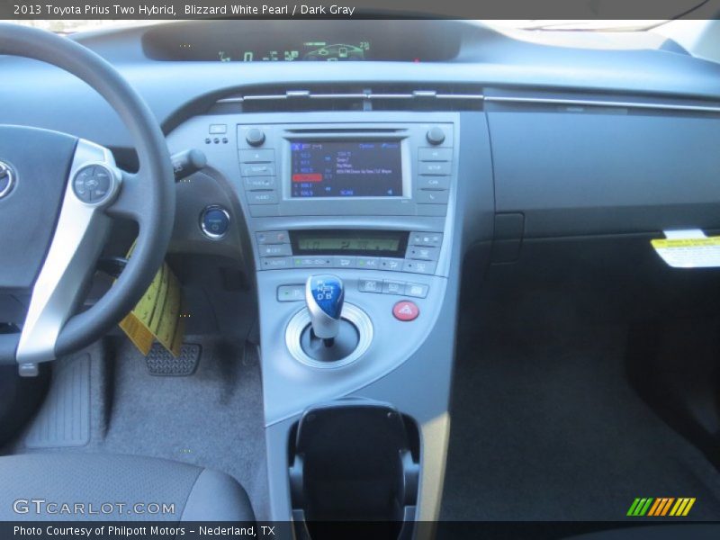 Blizzard White Pearl / Dark Gray 2013 Toyota Prius Two Hybrid