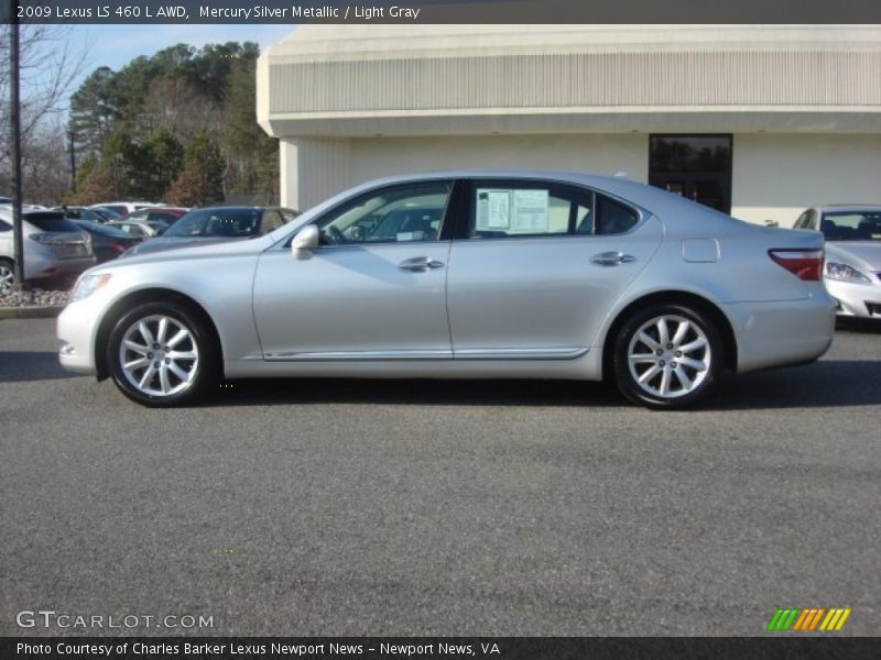 Mercury Silver Metallic / Light Gray 2009 Lexus LS 460 L AWD