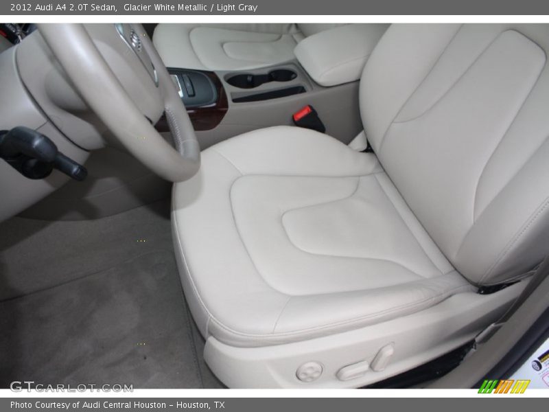 Glacier White Metallic / Light Gray 2012 Audi A4 2.0T Sedan