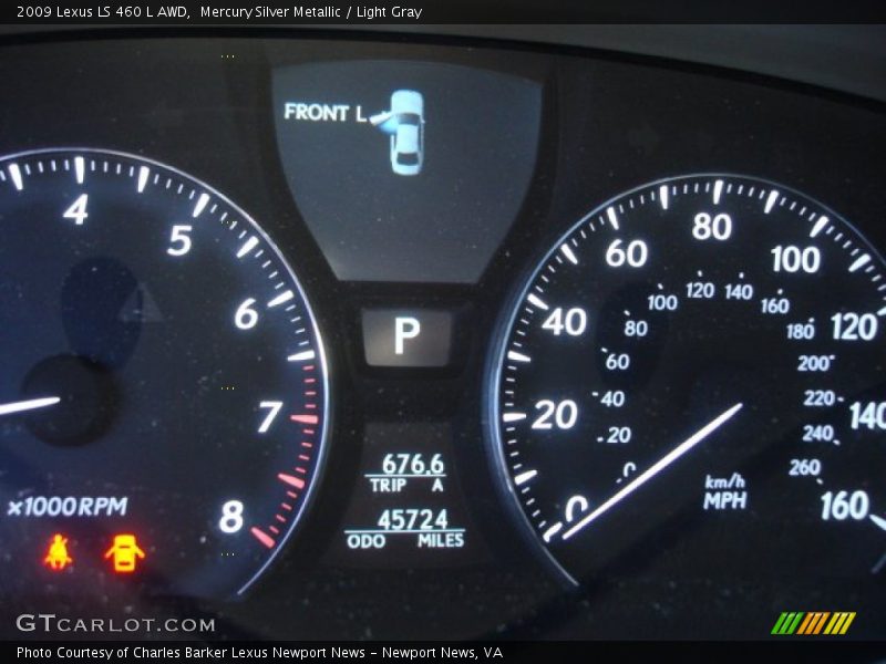 Mercury Silver Metallic / Light Gray 2009 Lexus LS 460 L AWD