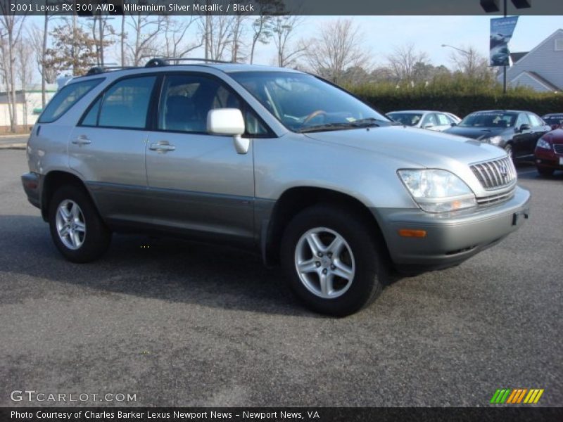 Millennium Silver Metallic / Black 2001 Lexus RX 300 AWD