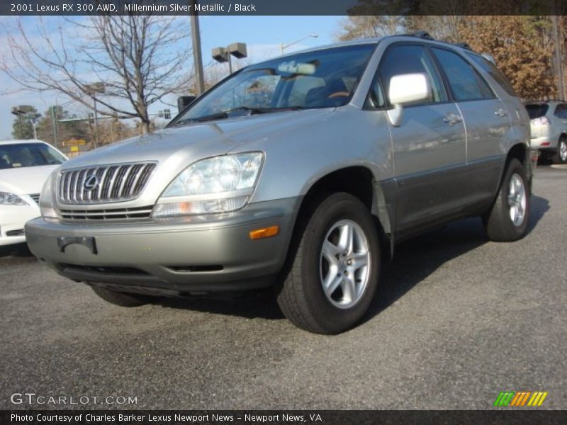 Millennium Silver Metallic / Black 2001 Lexus RX 300 AWD