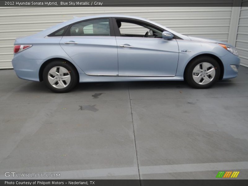 Blue Sky Metallic / Gray 2012 Hyundai Sonata Hybrid