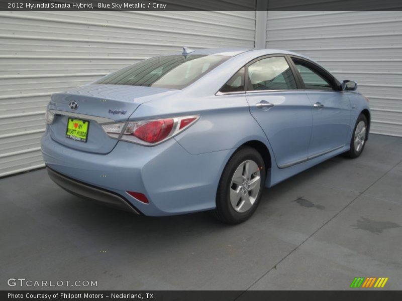 Blue Sky Metallic / Gray 2012 Hyundai Sonata Hybrid