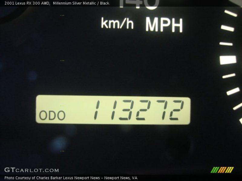 Millennium Silver Metallic / Black 2001 Lexus RX 300 AWD