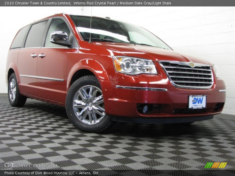 Inferno Red Crystal Pearl / Medium Slate Gray/Light Shale 2010 Chrysler Town & Country Limited