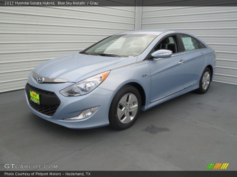 Blue Sky Metallic / Gray 2012 Hyundai Sonata Hybrid