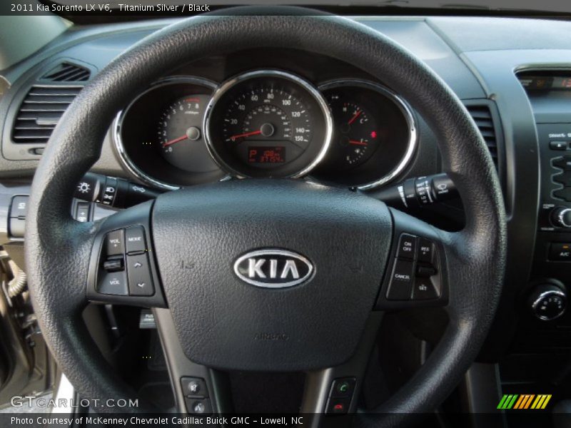 Titanium Silver / Black 2011 Kia Sorento LX V6