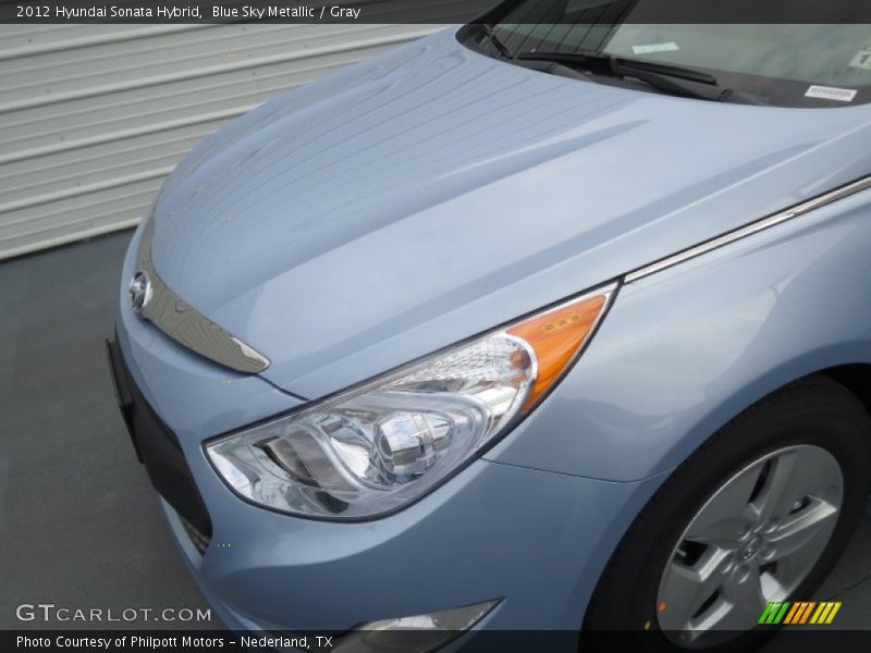 Blue Sky Metallic / Gray 2012 Hyundai Sonata Hybrid