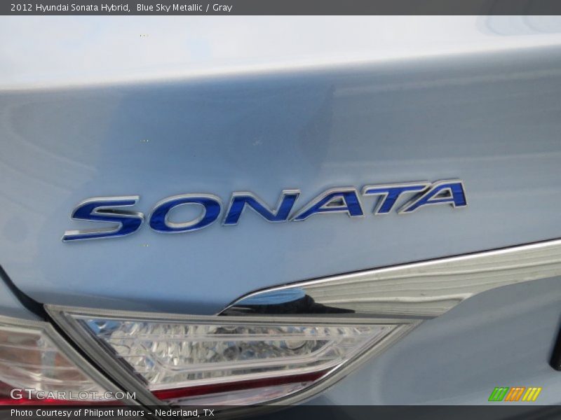Blue Sky Metallic / Gray 2012 Hyundai Sonata Hybrid