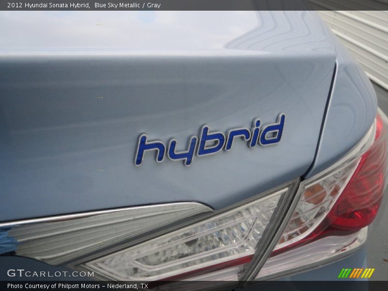 Blue Sky Metallic / Gray 2012 Hyundai Sonata Hybrid