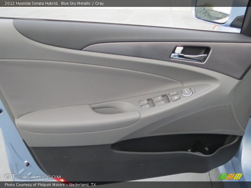Blue Sky Metallic / Gray 2012 Hyundai Sonata Hybrid