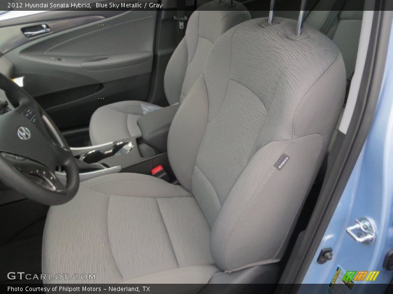 Blue Sky Metallic / Gray 2012 Hyundai Sonata Hybrid