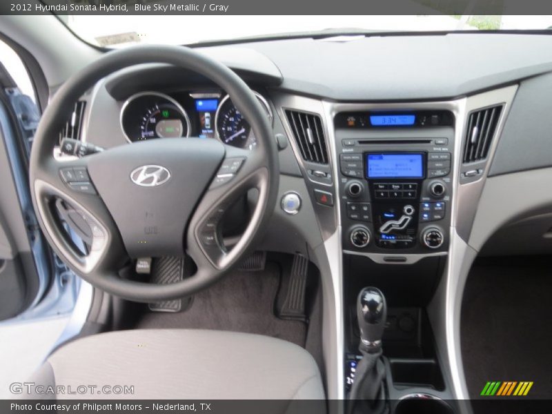 Blue Sky Metallic / Gray 2012 Hyundai Sonata Hybrid